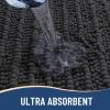 Arotive Luxury Bathroom Rugs 44x32, Extra Soft Thick Absorbent Shaggy Chenille Bath Rugs, Non-Slip Machine Wash Dry, Bath Mats for Bathroom Floor, Tub and Shower, Home Decor Accessories, Dark Grey view 4