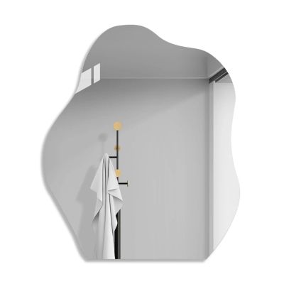 24x32 Inch Unbreakable Curved Bathroom Mirror European Modern Makeup Home Bathroom Mirror,Mirrors