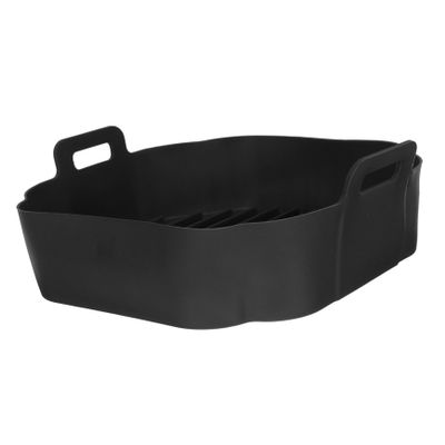 Silicone Cooking Basket Liner, Black, Reusable