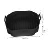 Silicone Cooking Basket Liner, Black, Reusable view 2