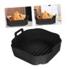 Silicone Cooking Basket Liner, Black, Reusable view 3