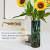 ALAZA Owl Starry Sky Landscape Vase for Flowers 3.9" W x 11.8" H Cylinder Vases for Centerpieces Home Office Decor Storage Container view 4
