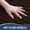 Arotive Luxury Bathroom Rugs 50x30, Extra Soft Thick Absorbent Shaggy Chenille Bath Rugs, Non-Slip Machine Wash Dry, Bath Mats for Bathroom Floor, Tub and Shower, Home Decor Accessories, Brown view 3