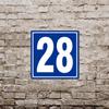 12x12" Parking Lot Number 28 Sign - High-Intensity Grade Aluminum, Weatherproof, Fade-Resistant, Curbside Number, Blue/White, Ideal for Outdoor and Indoor Use view 3