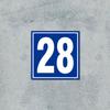 12x12" Parking Lot Number 28 Sign - High-Intensity Grade Aluminum, Weatherproof, Fade-Resistant, Curbside Number, Blue/White, Ideal for Outdoor and Indoor Use view 4