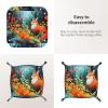 Light Fox Printed Leather Storage Tray, Suitable for Men and Women, can be Used as Bedside Storage, view 3