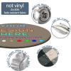 FLDRNKTP Personalized Fitted Table Cloth with Elastic Edge, Custom Round Tablecloth Customized with Photo/Text/Logo Waterproof Wipeable Circular Table Cover, Khaki, Fit for 28" Table view 3