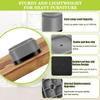 Yookwutar 8 Pack Furniture Risers 4 Inch, Adjustable Bed Risers Heavy Duty for Table Desk Couch Chair Sofa Cabinet Bed Legs Dorm, Square Stackable Bed Raisers Blocks Lift Height 1", 2",3" or 4", Grey view 4