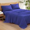Twin Size 4-Piece Sheet Set, 400 Thread Count 100% Pima Cotton, Deep Pocket Sheets, 9-12 Inch Deep Pocket, Twin Size (Solid, Royal Blue) view 1