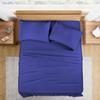 Twin Size 4-Piece Sheet Set, 400 Thread Count 100% Pima Cotton, Deep Pocket Sheets, 9-12 Inch Deep Pocket, Twin Size (Solid, Royal Blue) view 2