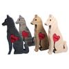 Personalized Wooden Siberian Husky Statue in 4 Colors: Dark, Gray, Natural, Amber.Handcrafted Oak Dog Figurine with Heart Handcarved Siberian Husky Sculpture Pet Lovers Gift Sentimental Art Home Decor view 1