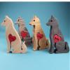 Personalized Wooden Siberian Husky Statue in 4 Colors: Dark, Gray, Natural, Amber.Handcrafted Oak Dog Figurine with Heart Handcarved Siberian Husky Sculpture Pet Lovers Gift Sentimental Art Home Decor view 4