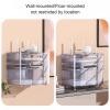 WiFi Router Organizer Box Plastic Material Transparent Viewing Large Holes for Heat Dissipation Router wall Mount Storage Rack for Office and Home(Brown,31.5 * 21.5 * 27.5cm) view 4