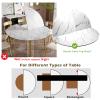 47-79 Inch Round Dining Table Only Marble Top, Fold-in-Quarter Circle Table Top Wood - Solid Surface, Waterproof Indoor Outdoor Dining/Weddings/Parties Table Top Without Leg(67''/170cm) view 3