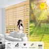 Horizontal Cordless Window Blinds 2 Inch Slats Beige Venetian Blinds for Door Windows,Outside Or Inside Mount Wooden Blind for Windows(W25 xH48) view 4