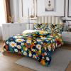 Manfei Cute Black Cat Kids Bedspread Twin Size,Botanical Plants Daisy Flowers Rustic Nature Coverlet Set,Boys Girls Room Decor,Kawaii Animal Pet Quilted Coverlet,Green Bedding Quilt,1 Pillowcase view 3