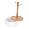 BSNANCA 1pc Desktop Storage Box Tabletop Decor Desk Tray Earring Display Holder Jewelry Rack Stand Desktop Storage Rack Tabletop Jewelry Rack Jewelry Hanger Dainty Earrings Key Tray Bamboo (White) view 1