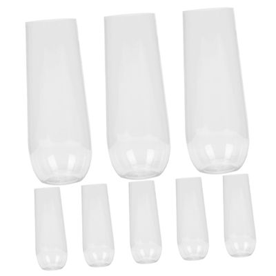 CIYODO 8pc Small Plastic Wine Cups Green Cup Sets Home Juice Hot Party Wedding Shatterproof for Salads Cold Water