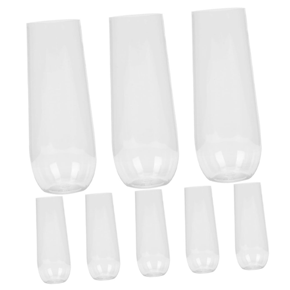 CIYODO 8pc Small Plastic Wine Cups Green Cup Sets Home Juice Hot Party Wedding Shatterproof for Salads Cold Water