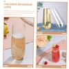 CIYODO 8pc Small Plastic Wine Cups Green Cup Sets Home Juice Hot Party Wedding Shatterproof for Salads Cold Water view 3