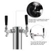 ASDJKL Home Brewing Draft Dual Beer Tap Tower Polished Stainless Steel Beer Dispenser Kit with Pre-Assembled Tubing and Self-Closing Springs for Bar Brewing Accessories view 2
