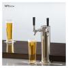 ASDJKL Home Brewing Draft Dual Beer Tap Tower Polished Stainless Steel Beer Dispenser Kit with Pre-Assembled Tubing and Self-Closing Springs for Bar Brewing Accessories view 4