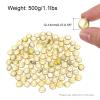 MECCANIXITY Glass Beads,100pcs Flat Glass Gemstone Light Yellow 1.1lbs (0.47-0.55") Glass Marbles Pebbles for Vase Fillers Aquarium Decor DIY Craft view 2