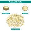 MECCANIXITY Glass Beads,100pcs Flat Glass Gemstone Light Yellow 1.1lbs (0.47-0.55") Glass Marbles Pebbles for Vase Fillers Aquarium Decor DIY Craft view 3