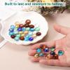 MECCANIXITY Glass Beads,100pcs Flat Glass Gemstone Light Yellow 1.1lbs (0.47-0.55") Glass Marbles Pebbles for Vase Fillers Aquarium Decor DIY Craft view 4
