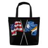 America and Marshall Islands Flag Tote Bag for Women Men Large Reusable Beach Shoulder Bags With Zipper for Gym Shopping Travel Gifts Yoga view 1