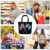America and Marshall Islands Flag Tote Bag for Women Men Large Reusable Beach Shoulder Bags With Zipper for Gym Shopping Travel Gifts Yoga view 3