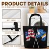 America and Marshall Islands Flag Tote Bag for Women Men Large Reusable Beach Shoulder Bags With Zipper for Gym Shopping Travel Gifts Yoga view 4