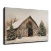 Winter Christmas Wall Art, Farmhouse Wall Art Ready To Hang, Farmhouse Christmas Posters for Room Aesthetic (Framed,0812-inch) view 1