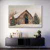 Winter Christmas Wall Art, Farmhouse Wall Art Ready To Hang, Farmhouse Christmas Posters for Room Aesthetic (Framed,0812-inch) view 2