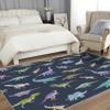 Zydzarrx Kids Dinosaur Rug, Washable Colorful Fun Design Area Rugs 7x9 - Educational Carpet, Bedroom, Living Room, Home Decor, Soft, Non Slip, Non Shedding view 3