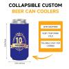 100 Pack Bulk Custom Birthday Slim Can Cooler Personalized Insulated Neoprene Bottle Sleeves, Anniversary Decorations and Birthday Party Favors Gifts for Women & Men view 2