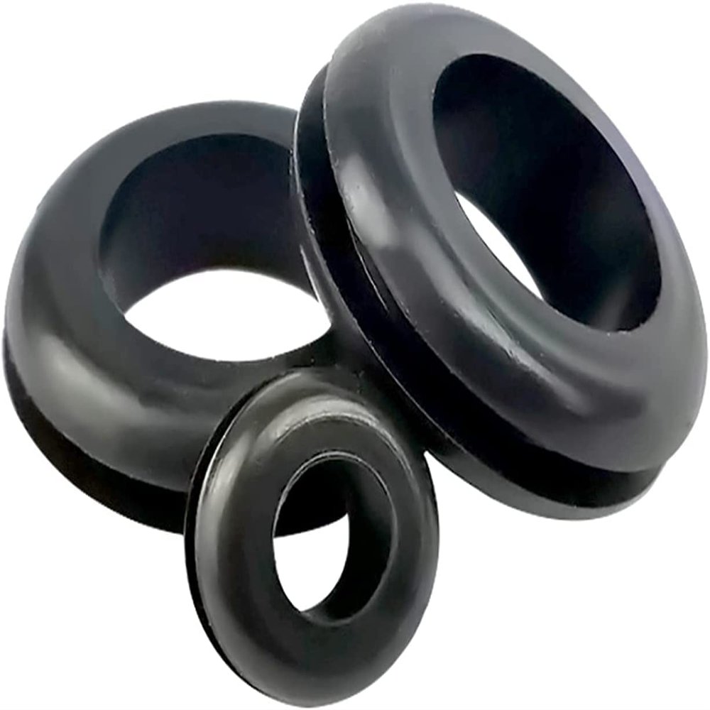 DSWMY Silicone Hole Plug Cover,10pcs Rubber Grommet 10/12mm Blanking Hole Wiring Cable Gasket Rubber Seal Assortment Set for Protects Wire Cable Hardware Tools(4mm 10pcs)