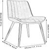OZSSLJJ Modern Set of 4 Dining Chairs, for Terrace Home Living Room Coffee Chair Frosted Leather Metal Non-Slip Feet Kitchen Chair(Green) view 3