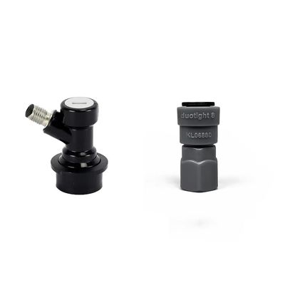 Ball Lock Keg Disconnect Liquid/Gas Connectors 1/4'' and Duotight - FFL X 8mm(5/16) Or 9mm(5/8) Beer Home Brewing(Liquid and 8mm)