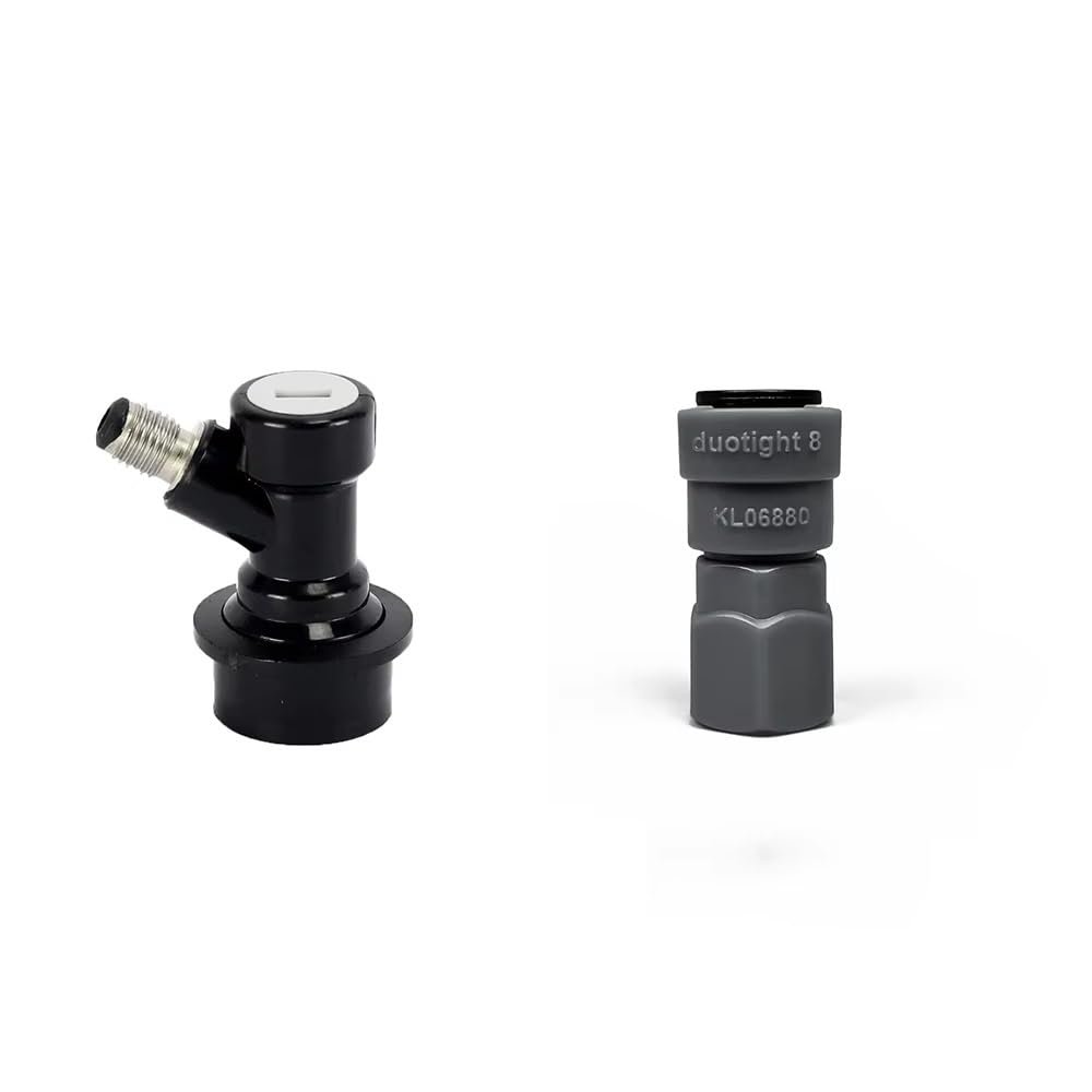 Ball Lock Keg Disconnect Liquid/Gas Connectors 1/4'' and Duotight - FFL X 8mm(5/16) Or 9mm(5/8) Beer Home Brewing(Liquid and 8mm)