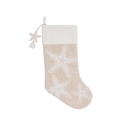 C&F Home Gold Coast Starfish Hanging Christmas Stocking 20" Xmas Winter Holidays Home Living Room Fireplace Mantle Gift Stuffer Seasonal Decor Decoration Gold