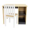 Humble Crew Dalton Toddler Desk and Chair Set, Natural/Black/White/Grey, Kids Study Desk with Storage for Ages 36, Homeschool and Activity Table, Easy Assembly, Wooden Furniture view 1