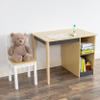 Humble Crew Dalton Toddler Desk and Chair Set, Natural/Black/White/Grey, Kids Study Desk with Storage for Ages 36, Homeschool and Activity Table, Easy Assembly, Wooden Furniture view 3