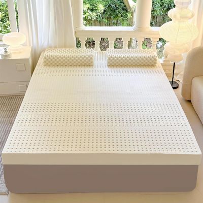 BIWKONI Natural Latex Mattress Topper, Large Size, 2 Inch 3 Inch Thick, Medium Firm Latex Mattress Partition Support, White,7.5cm Thick,200 * 220cm