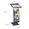 GAZOGJ Magazine Rack 4 Tier Magazine Rack Newspaper Rack Information Rack Display Rack Office Magazine Newspaper Storage Rack Black Standing Magazine Rack, view 3