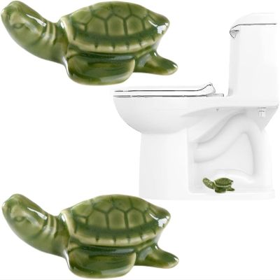 Decorative Toilet Bolt Cover, Cute Ceramic Turtle Toilet Bolt Cover Decoration, Toilet Bottom Bolt Cover (2pc) (K2PCS)