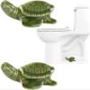 Decorative Toilet Bolt Cover, Cute Ceramic Turtle Toilet Bolt Cover Decoration, Toilet Bottom Bolt Cover (2pc) (K2PCS) view 1