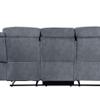 Gray Velvet Recliner with & Table - 3 Seat, and Relaxing, Stable, Stylish Tuft Workmanship, Soothing Two Tone Port Table, Soft Fluffy, Strong Wood Metal Frame, Classy Tufting, Comfy view 4