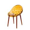 Acrylic Transparent Dining Chairs for Modern Kitchen Set of 4 (Brown One Size) view 1