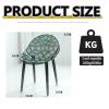 Acrylic Transparent Dining Chairs for Modern Kitchen Set of 4 (Brown One Size) view 3